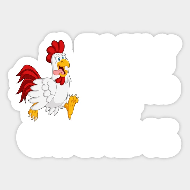Funny Easily Distracted By Chickens gift for girlfriend, boyfiend, wife husband, son, daughter. Sticker by Goods-by-Jojo